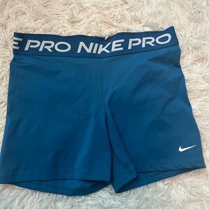 Nike Pro Dri-FIT Teal Shorts